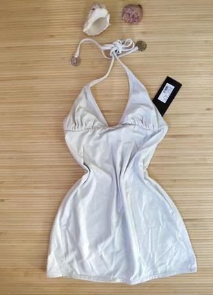 Серебристое пляжное платье john richmond6 фото
