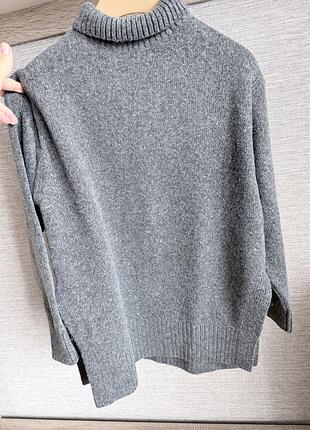 Жіночий подовжений светр h&m сірий