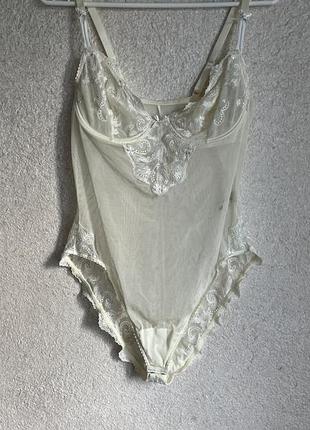 Вінтажне мереживне боді-комбідрес valisere lingerie (франція), преміум білизна