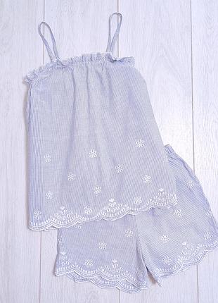 Красивый комплект пижамка matalan 9-10 лет