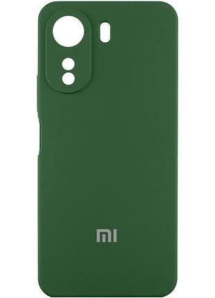 Чехол silicone cover lakshmi full camera (aaa) with logo для xiaomi redmi note 14 pro 4g зеленый / cyprus green