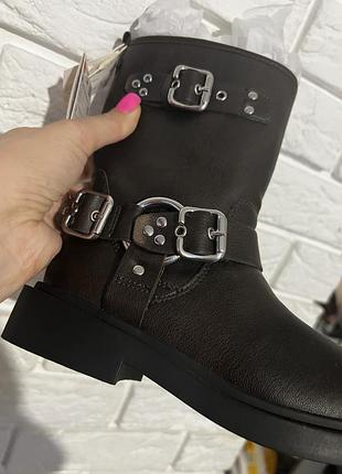 Чоботи zara чорні, розмір 32, устілка 20,8-21 см