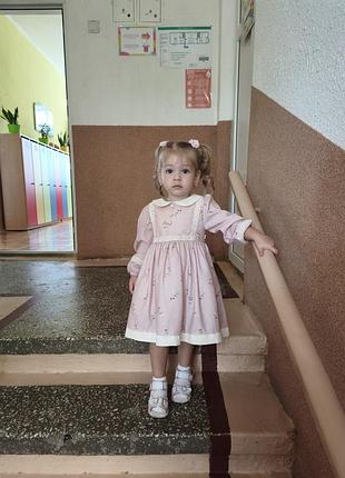 Сукня для дівчинки рожева, розмір 92 2