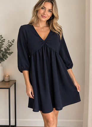 Комфортна стильна сукня жатка з вирізом primark розмір l, xl , made in turkey
