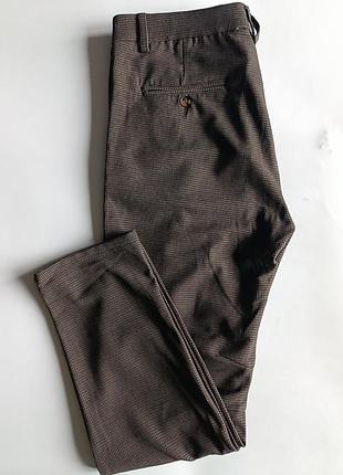 Брюки zara carrot fit коричневі р.м-l