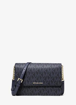 Жіноча шкіряна сумка крос-боді michael kors daniela medium convertible navy оригінал