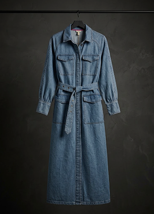 Джинсова котонова міді максі сукня h&m