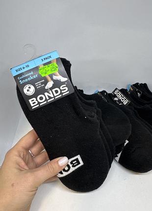 Шкарпетки bonds cushioned sneaker чорні, розмір 6-10, 3 пари