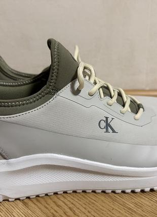Кросівки чоловічі calvin klein jeans eva runner tech ripstop сірі оливкові