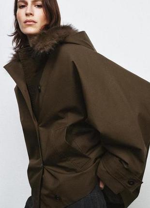 Парка жіноча zara хакі