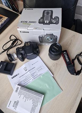 Дзеркальний фотоапарат canon eos 2000d kit ef-s 18-55mm