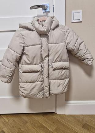 Куртка зимова zara для дівчинки, бежева