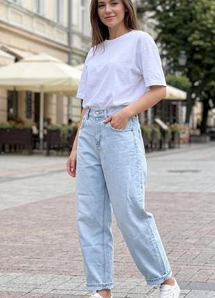 Джинси жіночі zara mom блакитні