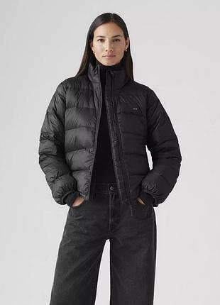 Пуховик жіночий levi’s, колір чорний😍 куртка