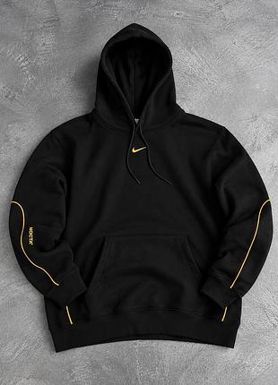 Чоловіче худі nike чорне з декоративними кантами