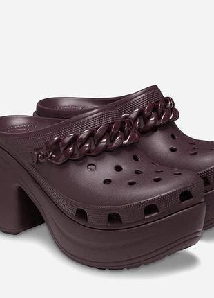 Жіночі сабо crocs siren clog бордові
