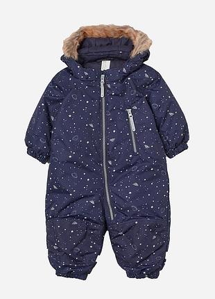 Зимовий комбінезон для хлопчиків h&m синій 80 розмір