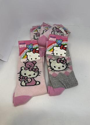 Шкарпетки для дівчинки hello kitty рожеві, сірі 31-34