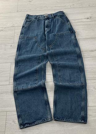 Zara double knee щільні джинси carhartt type