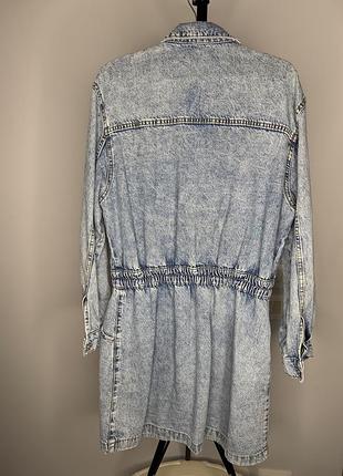 Коротка джинсова сукня mango блакитна 3