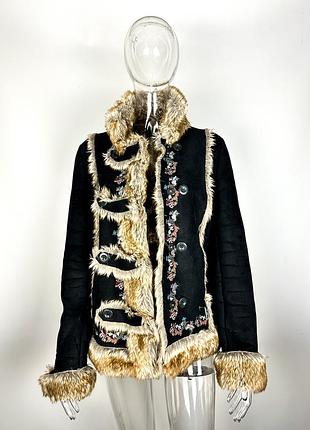 Desigual шуба жіноча дублянка y2k faux fur штучне хутро