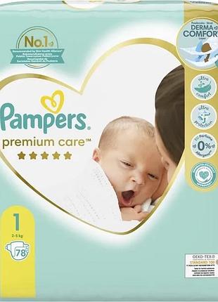Pampers premium care 1 78 шт