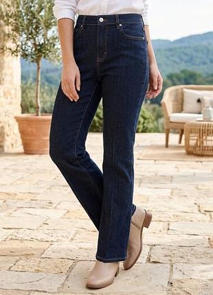 Женские джинсы клэш m&amp;s boot flare р. ru 14 short темно-синие джинсы расклешенные от колена