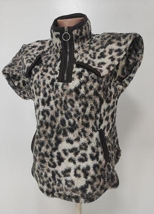 Тепла флісова кофта з кишенями s/m ог 102-108 см