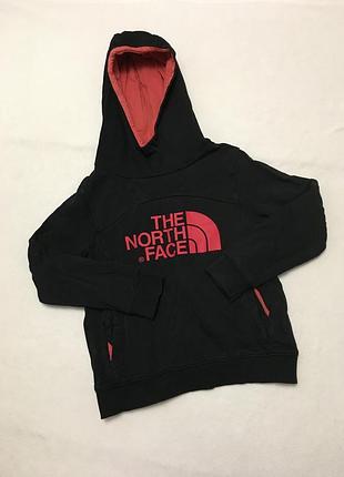 Худі the north face на 7-8 років 122-128см оригінальна чорна толстовка кофта з капюшоном на дівчинку