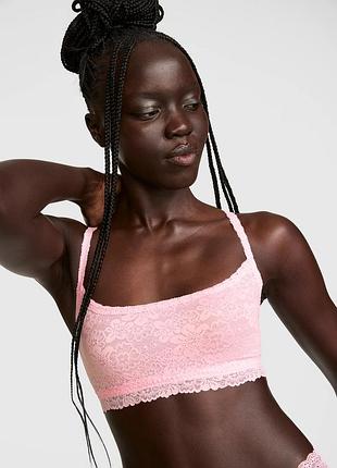 Бралетт розовый кружевной victorias secret pink qax40