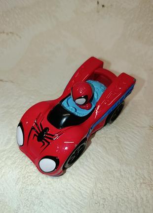 Металлическая машинка моделька человек паук jazwares marvel spidey