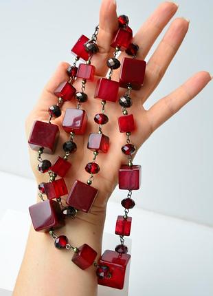 Колье ожерелья, люцит, кубы chico's (марковка c63). сша, винтаж
