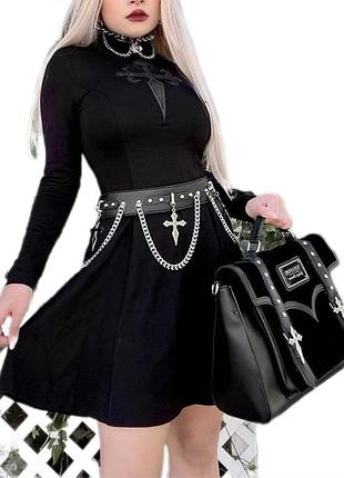 Готична сукня міні з сіткою killstar evanna cross dress — ідеальний стан!