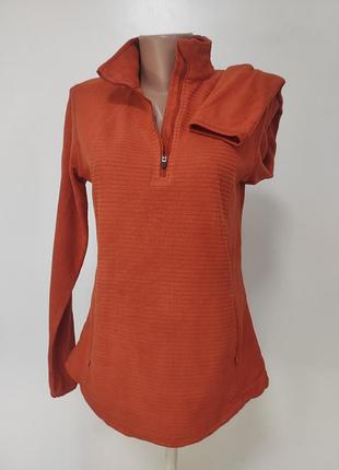 Тонкая флисовая кофта с карманами s/m ог 96-104см