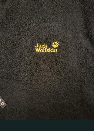 Чоловіча флісова кофта jack wolfskin, чорна 2