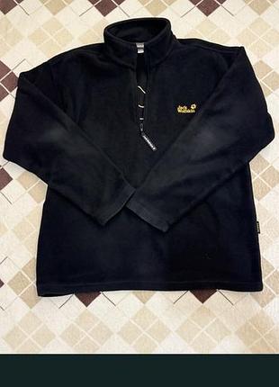 Чоловіча флісова кофта jack wolfskin, чорна