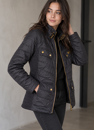 Жіноча стьобана куртка barbour international оригінал 14р поліамід