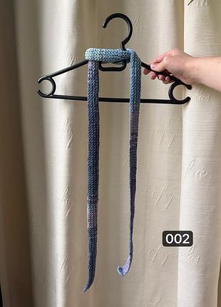 Вузький шарф вʼязаний / skinny scarf y2k 5