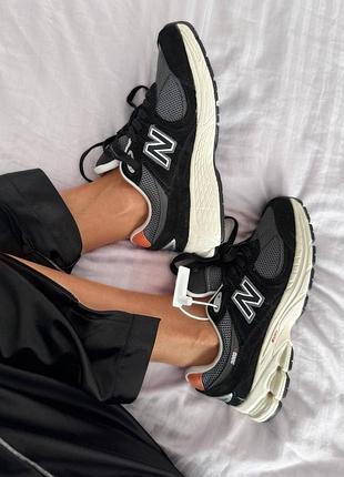 😍 женские кроссовки new balance 2002r | « black / grey» (4)
