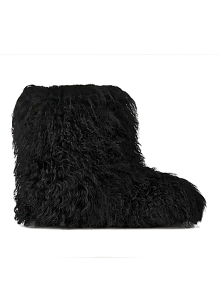 Женские угги мини замш черный ugg classic short fluff momma black