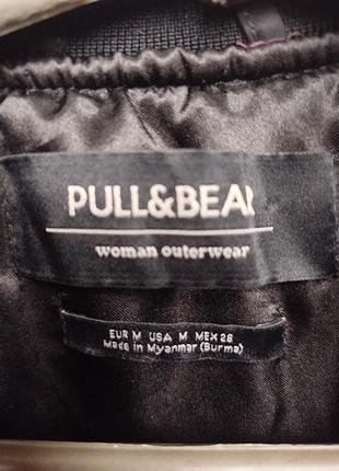Куртка жіноча pull&bear бомбер чорна 3