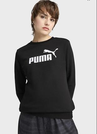Свитшот женский теплый с начесом, худи женский, толстовка женская от puma оригинал. размер по бирке м.