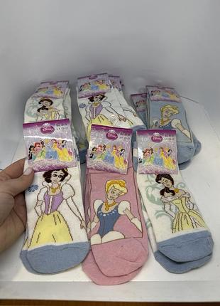 Шкарпетки для дівчинки disney принцеси, розмір 35-38, різнокольорові
