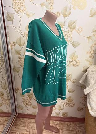 Світер подовжений, оверсайз💚 3