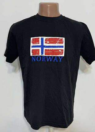 Футболка new stream, norway, 100% хлопок, m, как новая!