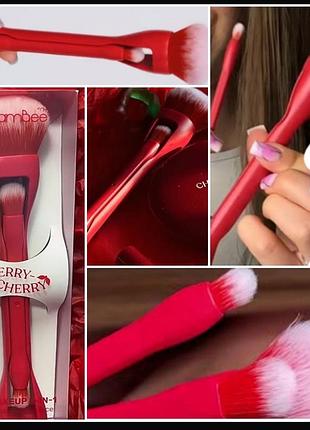 Glambee cherry brush  for makeup 5 in 1  набор кистей для макияжа
