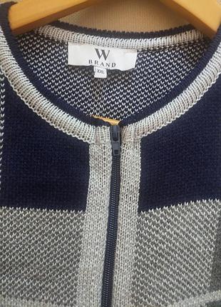 Жіночий кардиган w brand xxl сірий, синій
