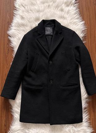 Чорне пальто для хлопчика zara 9-10 років 140см