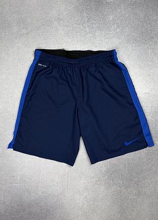 Nike dri fit шорти спортивні темно сині оригінальн легкі для тренувань l