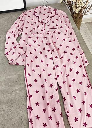Розовая пижама в звезды marks &amp; spencer